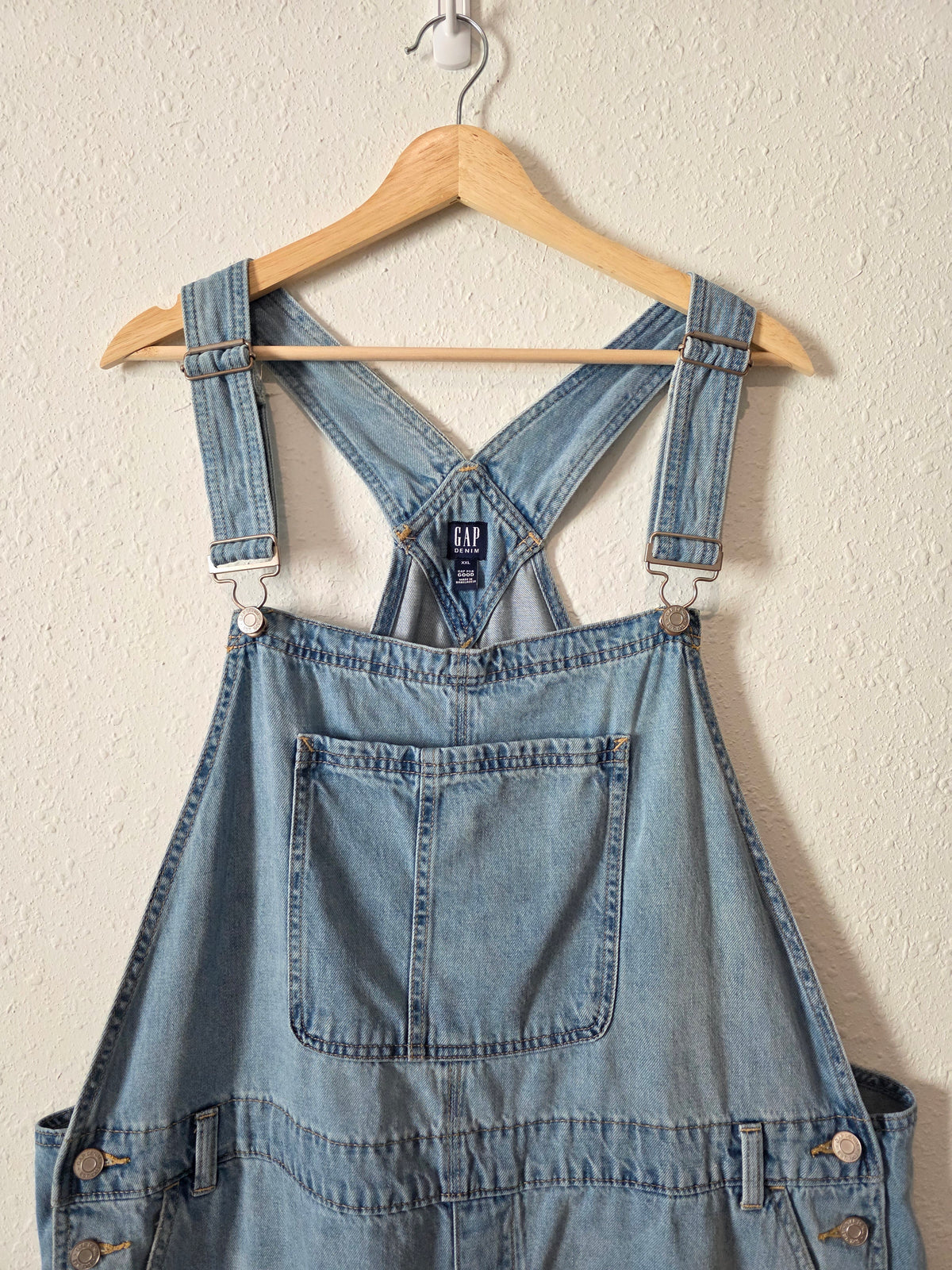 Gap Light Wash Denim Shortalls (XXL)