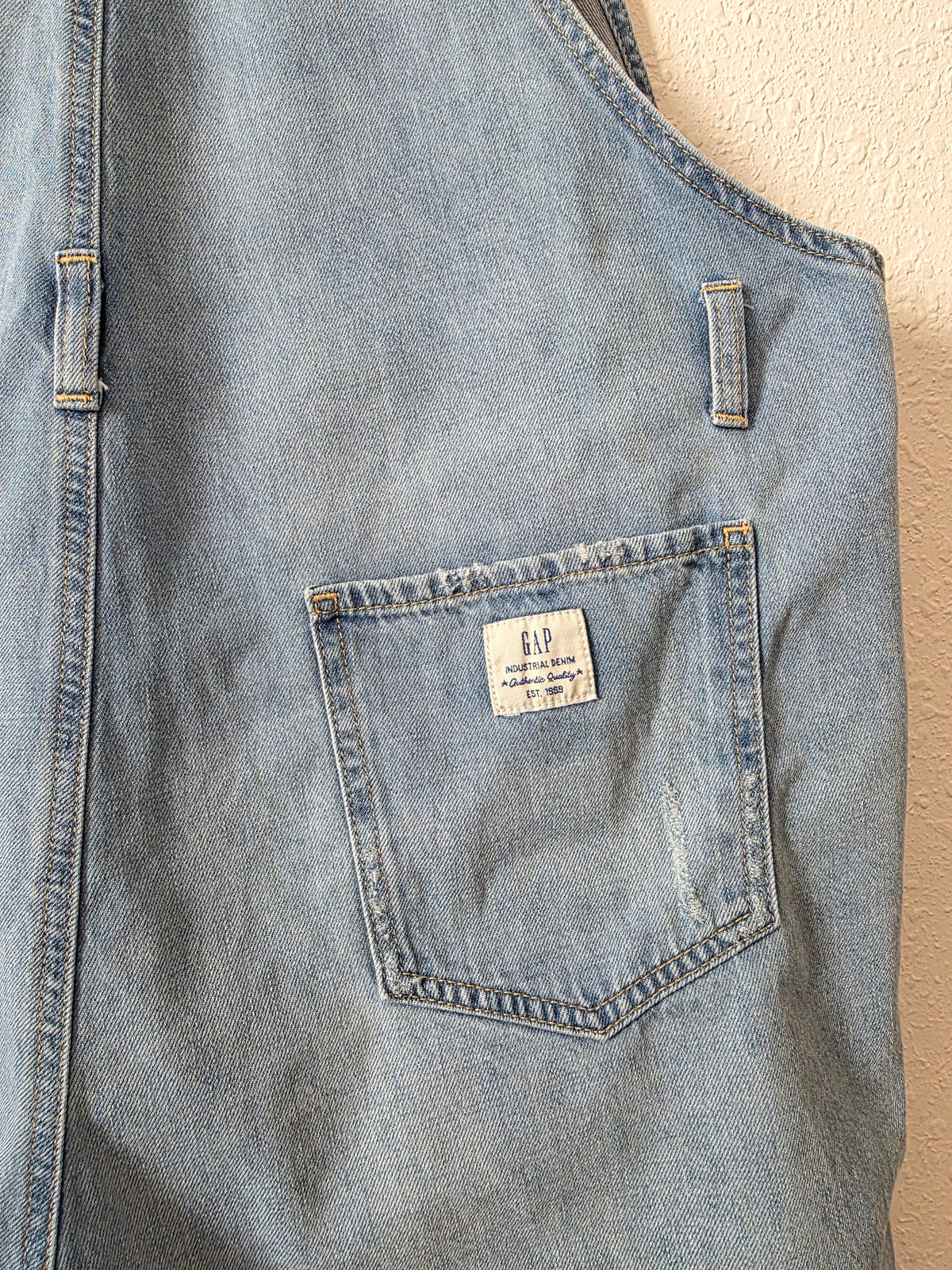 Gap Light Wash Denim Shortalls (XXL)