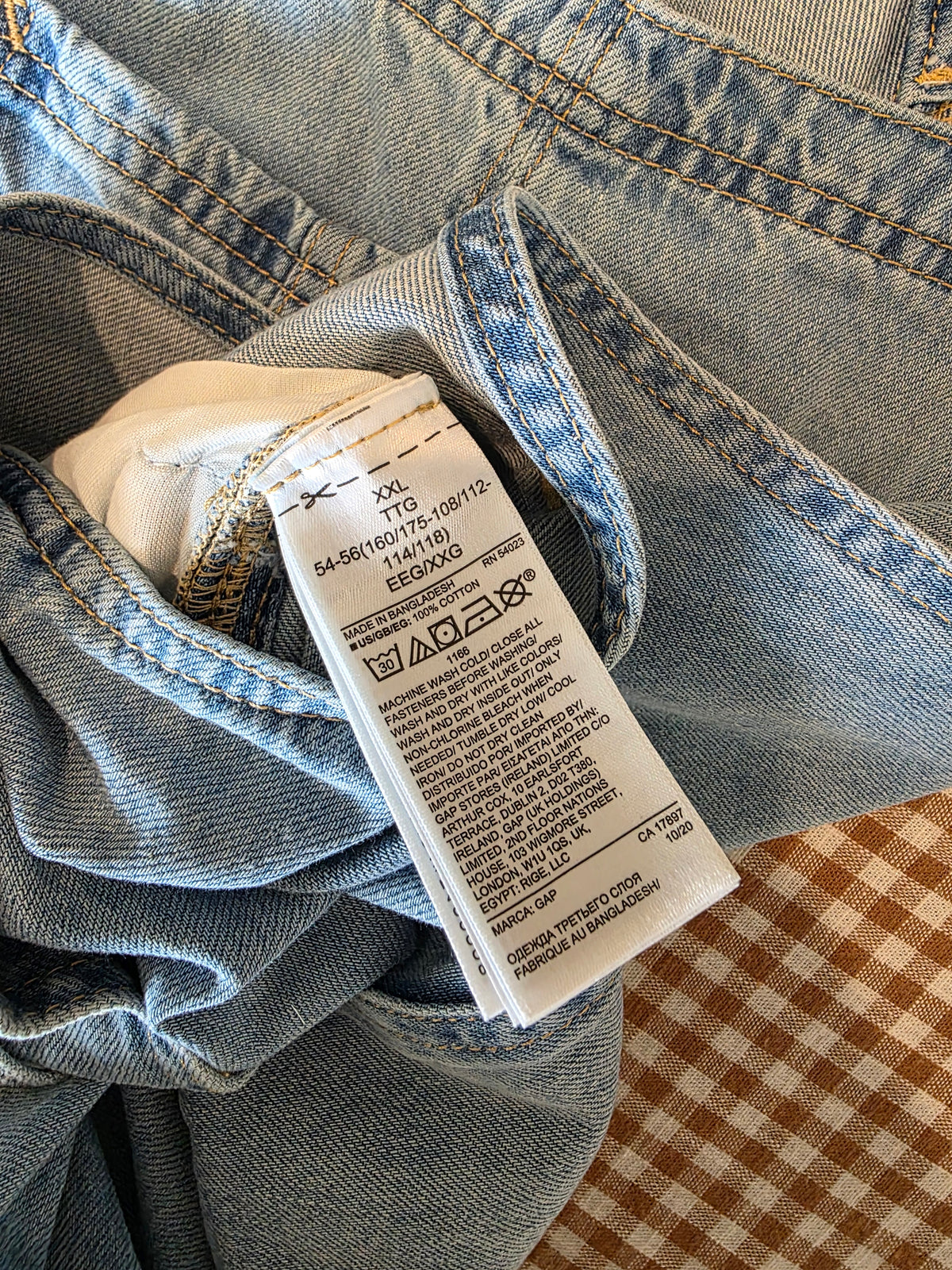 Gap Light Wash Denim Shortalls (XXL)
