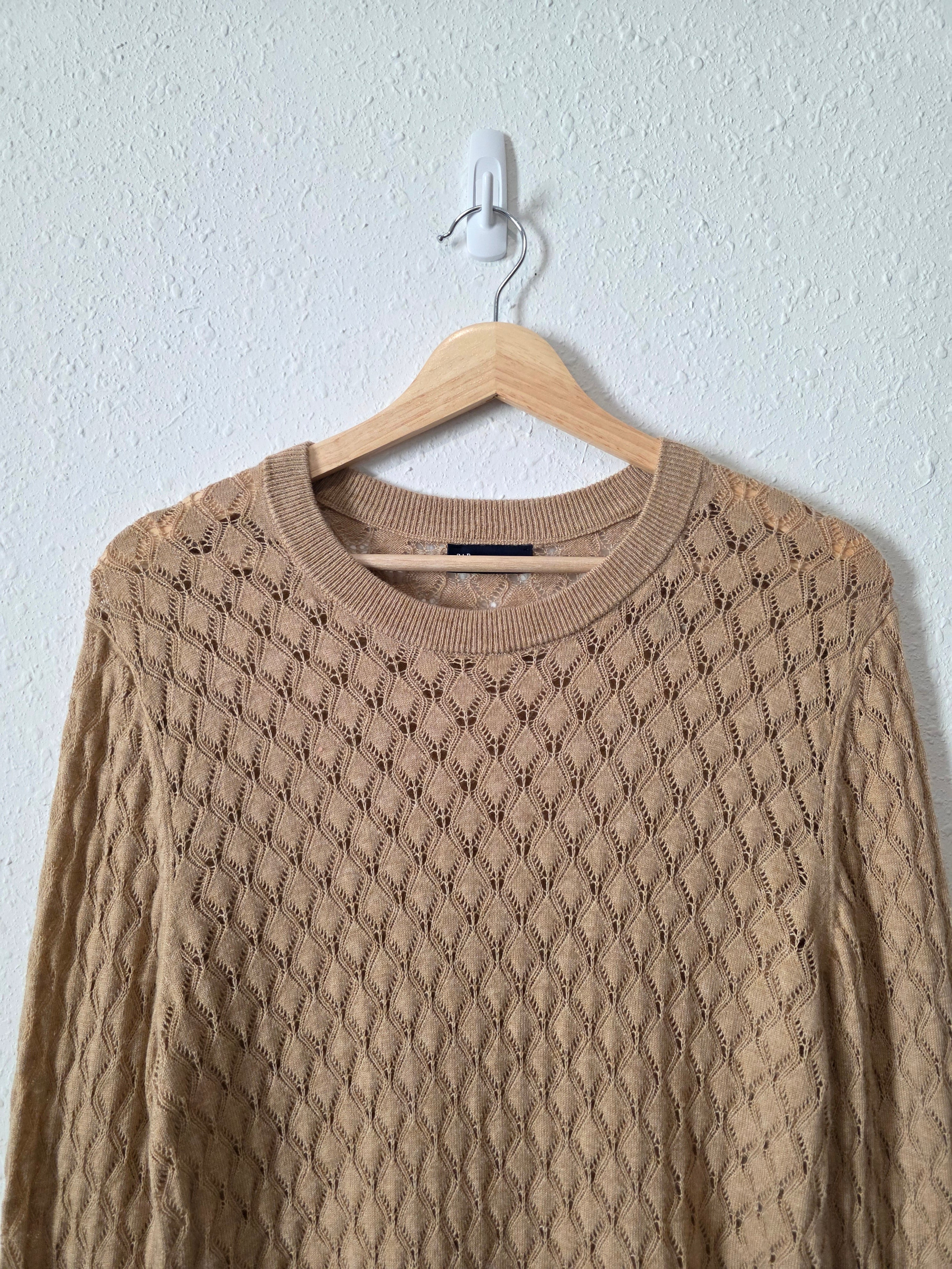 Gap Pointelle Wool Blend Knit Top (L)