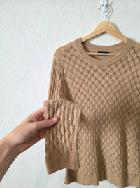 Gap Pointelle Wool Blend Knit Top (L)