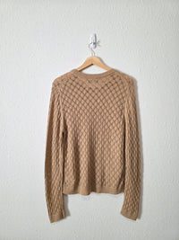 Gap Pointelle Wool Blend Knit Top (L)