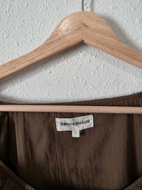 Sonderhaus Olive Puff Sleeve Top (L)
