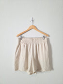 Quince High Waisted Linen Shorts (L)
