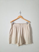 Quince High Waisted Linen Shorts (L)