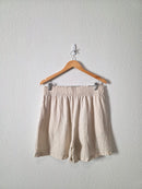 Quince High Waisted Linen Shorts (L)