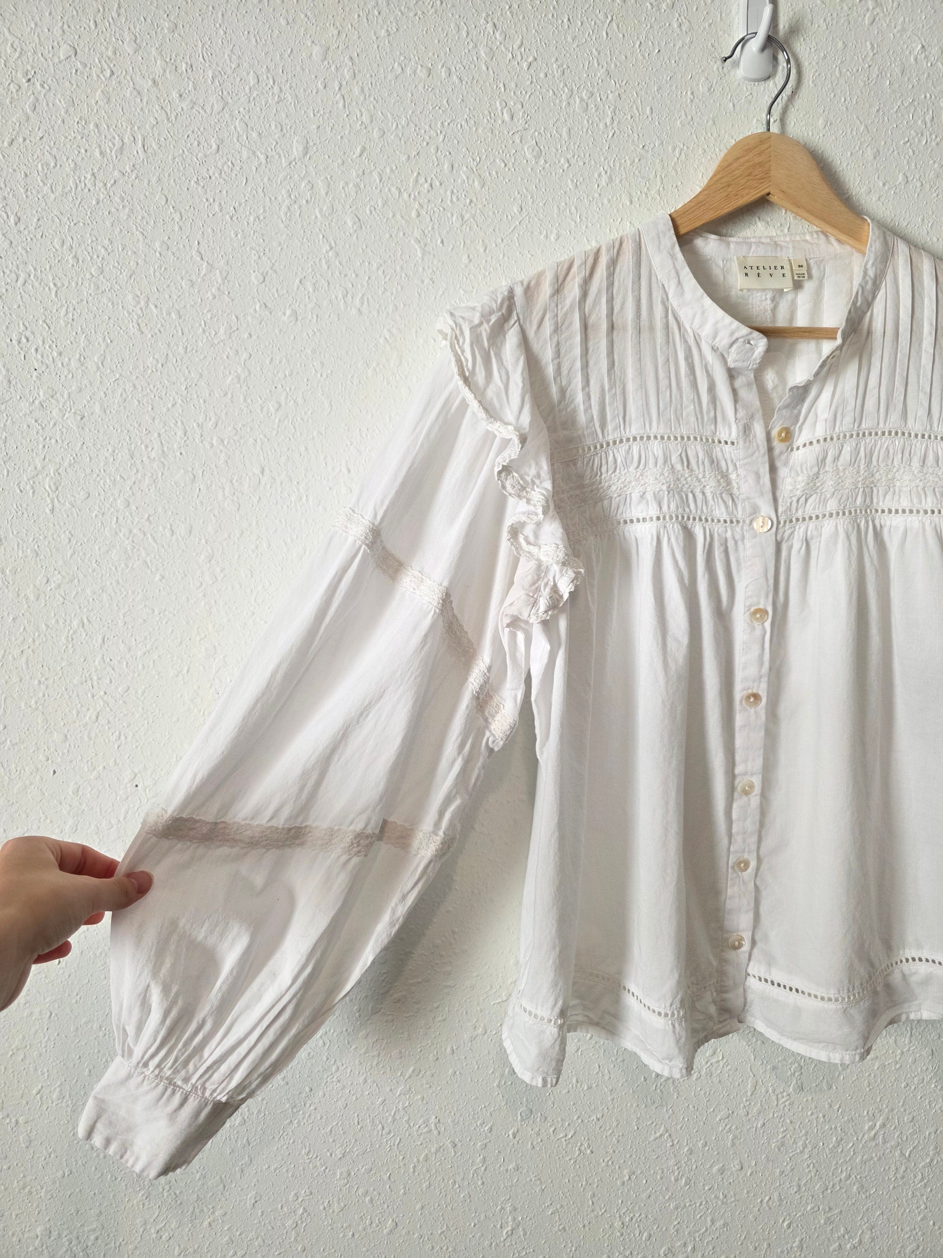 Puff Sleeve Cottage Blouse (XS/S)