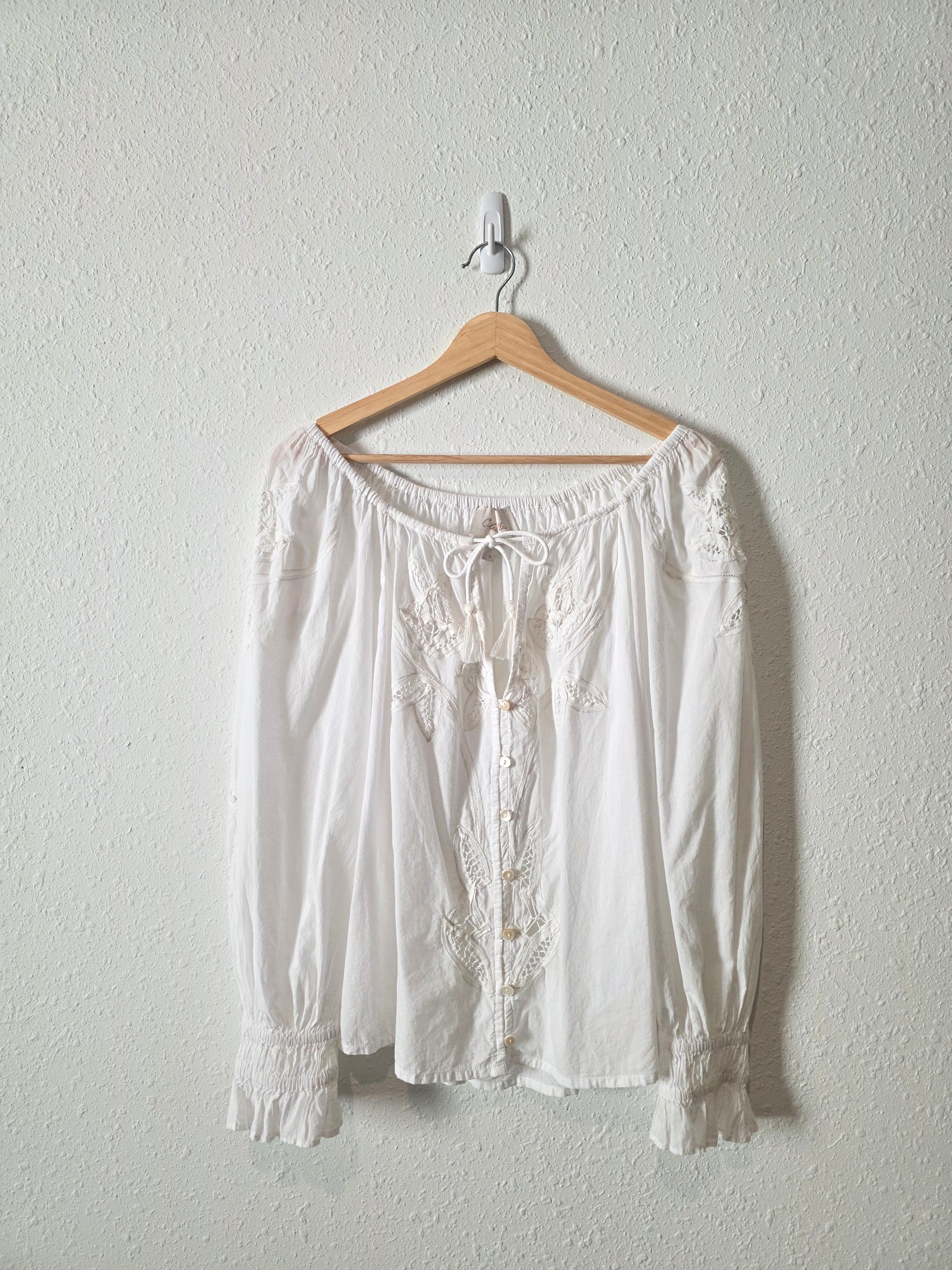 Cleobella Embroidered Organic Cotton Top (S)