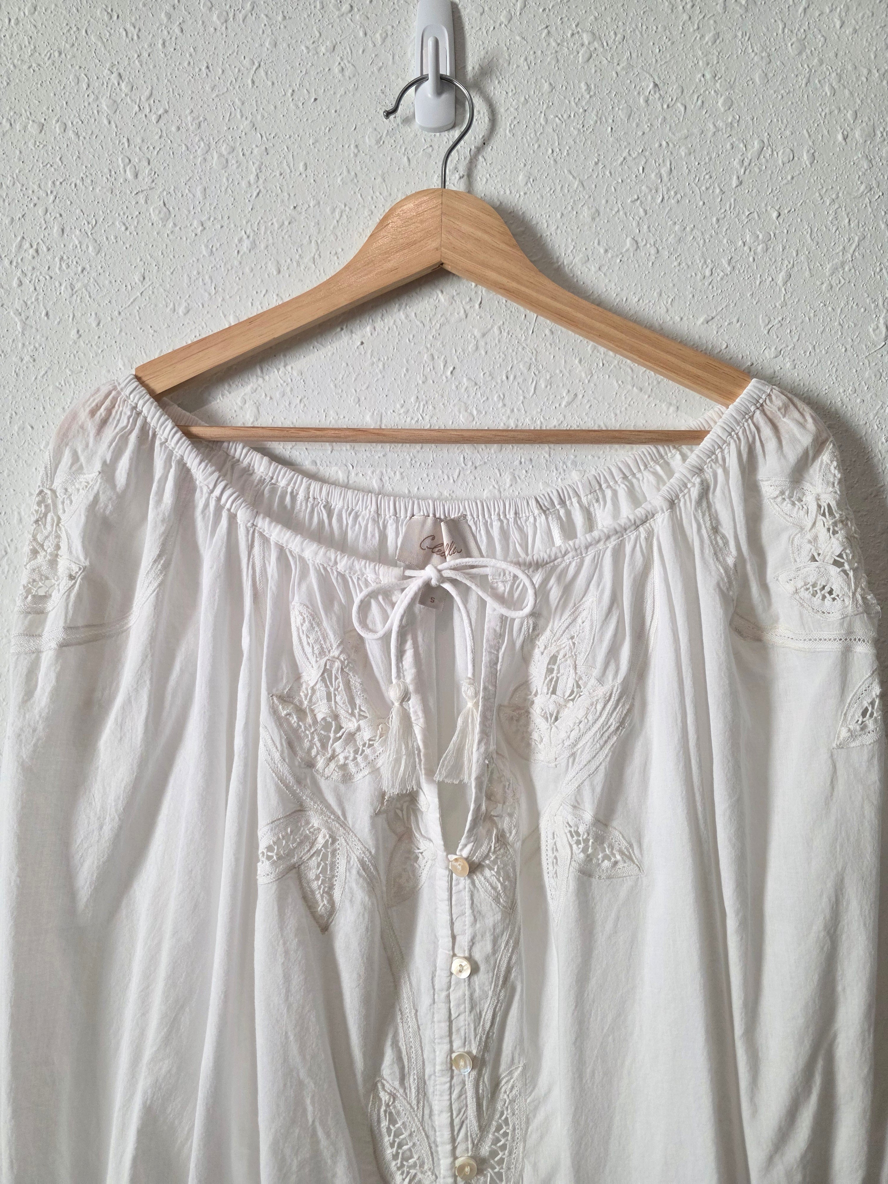 Cleobella Embroidered Organic Cotton Top (S)