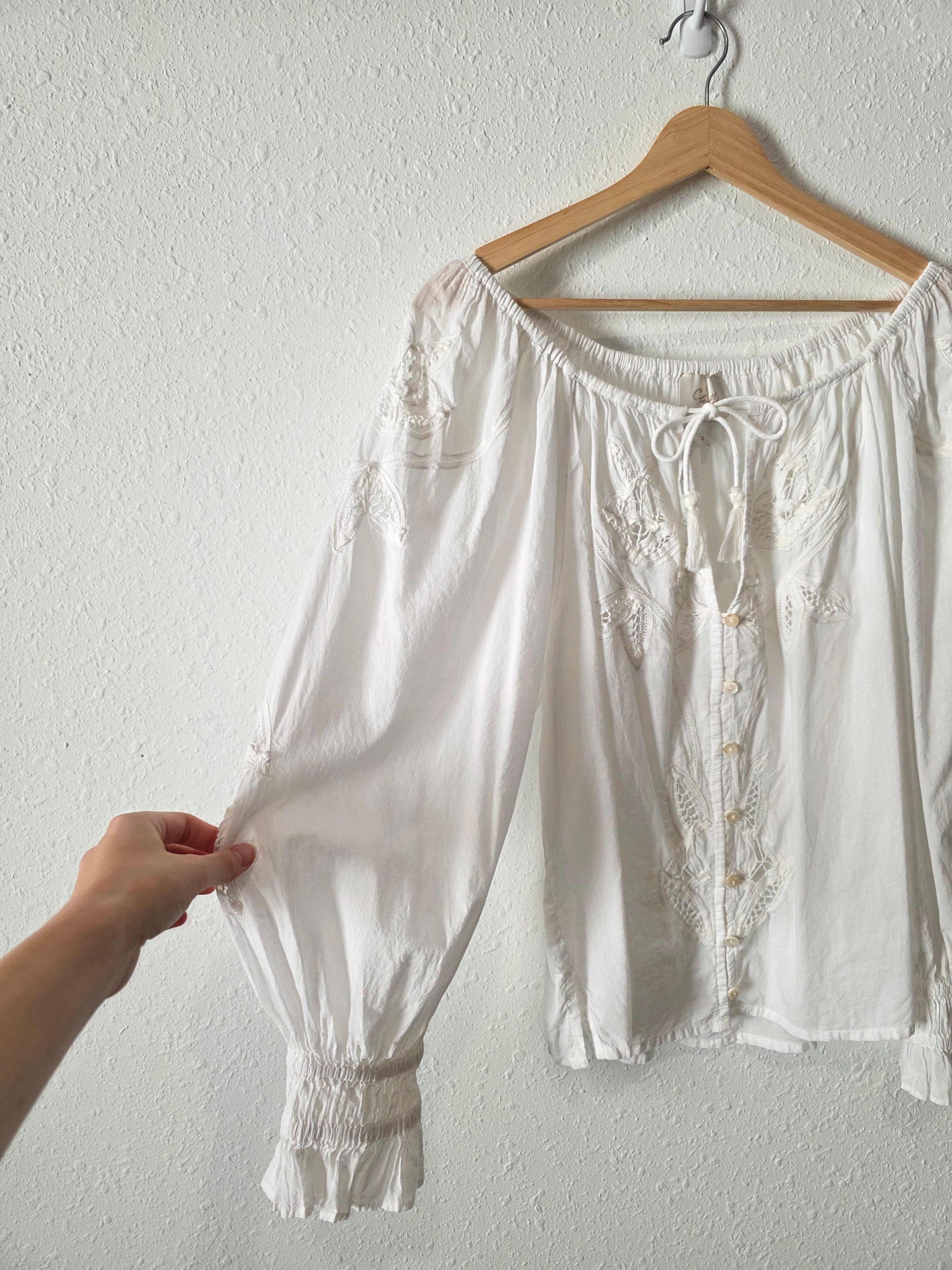 Cleobella Embroidered Organic Cotton Top (S)