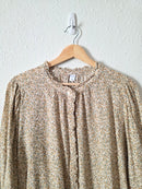 Dainty Floral Button Up Top (M)