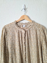 Dainty Floral Button Up Top (M)
