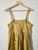 Anthropologie Mustard Cotton Linen Jumpsuit (XS)