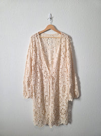 Lovestitch Floral Crochet Tie Front Top (L)