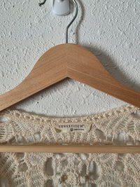 Lovestitch Floral Crochet Tie Front Top (L)