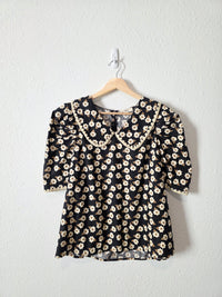 Entro Floral Collared Top (S)