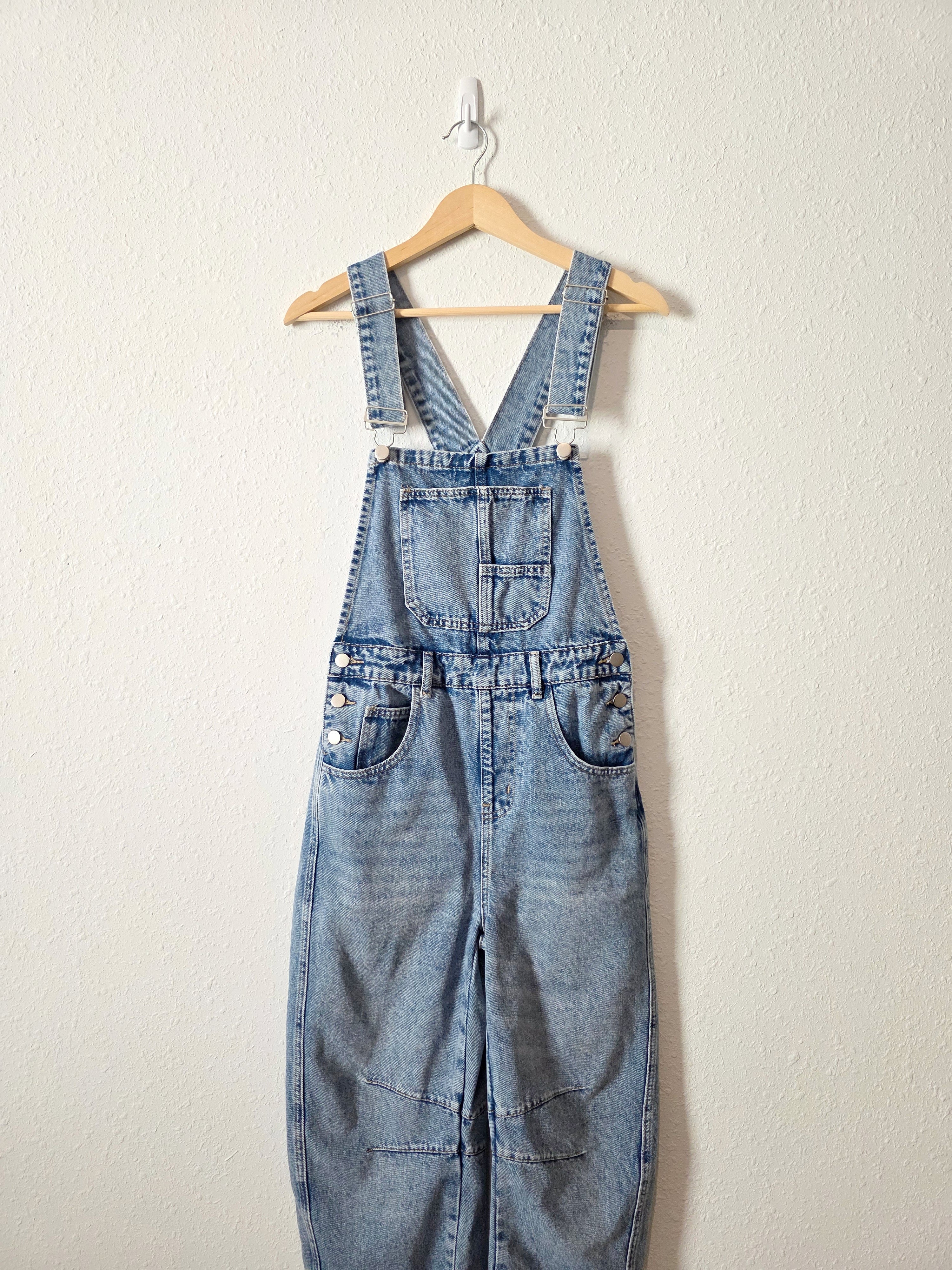 Barrel Leg Denim Overalls (S)