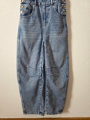 Barrel Leg Denim Overalls (S)