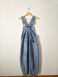 Barrel Leg Denim Overalls (S)