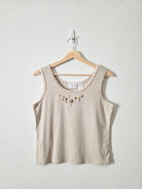 Vintage Floral Beaded Tank (MP)