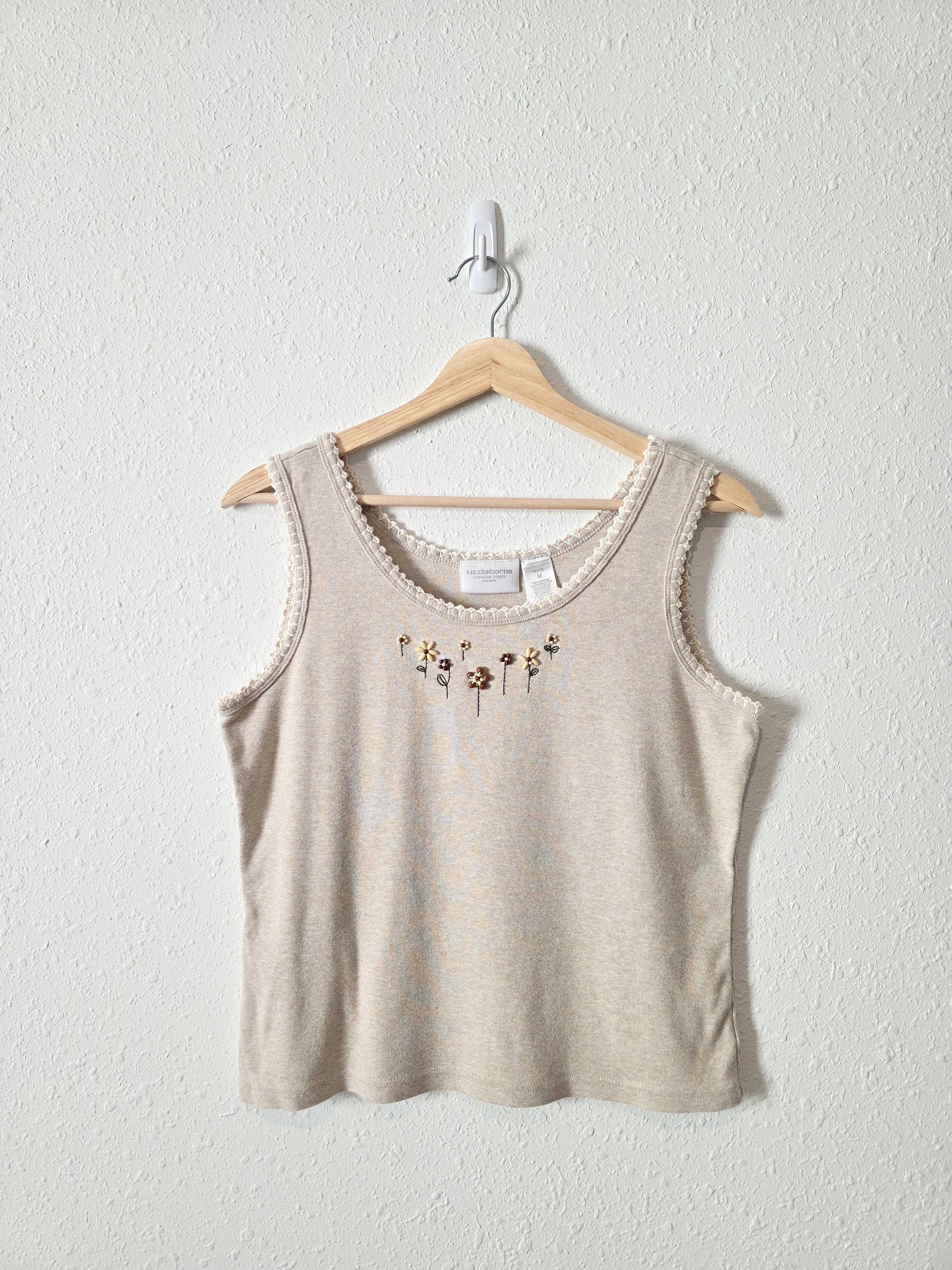 Vintage Floral Beaded Tank (MP)