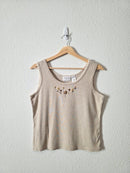 Vintage Floral Beaded Tank (MP)
