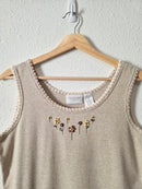 Vintage Floral Beaded Tank (MP)
