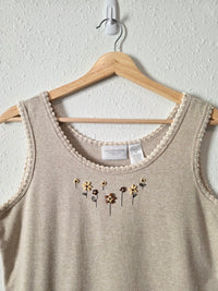 Vintage Floral Beaded Tank (MP)