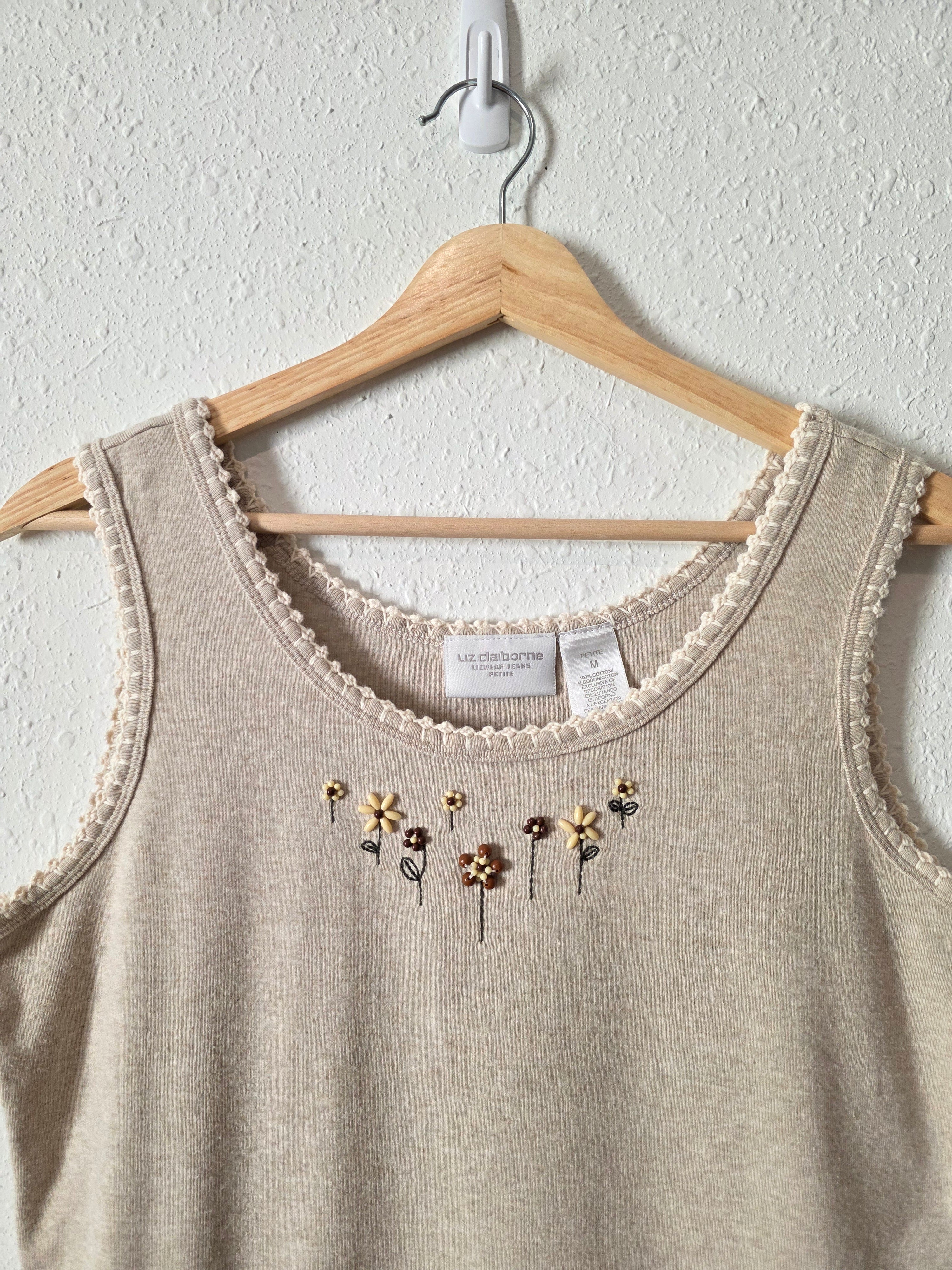 Vintage Floral Beaded Tank (MP)
