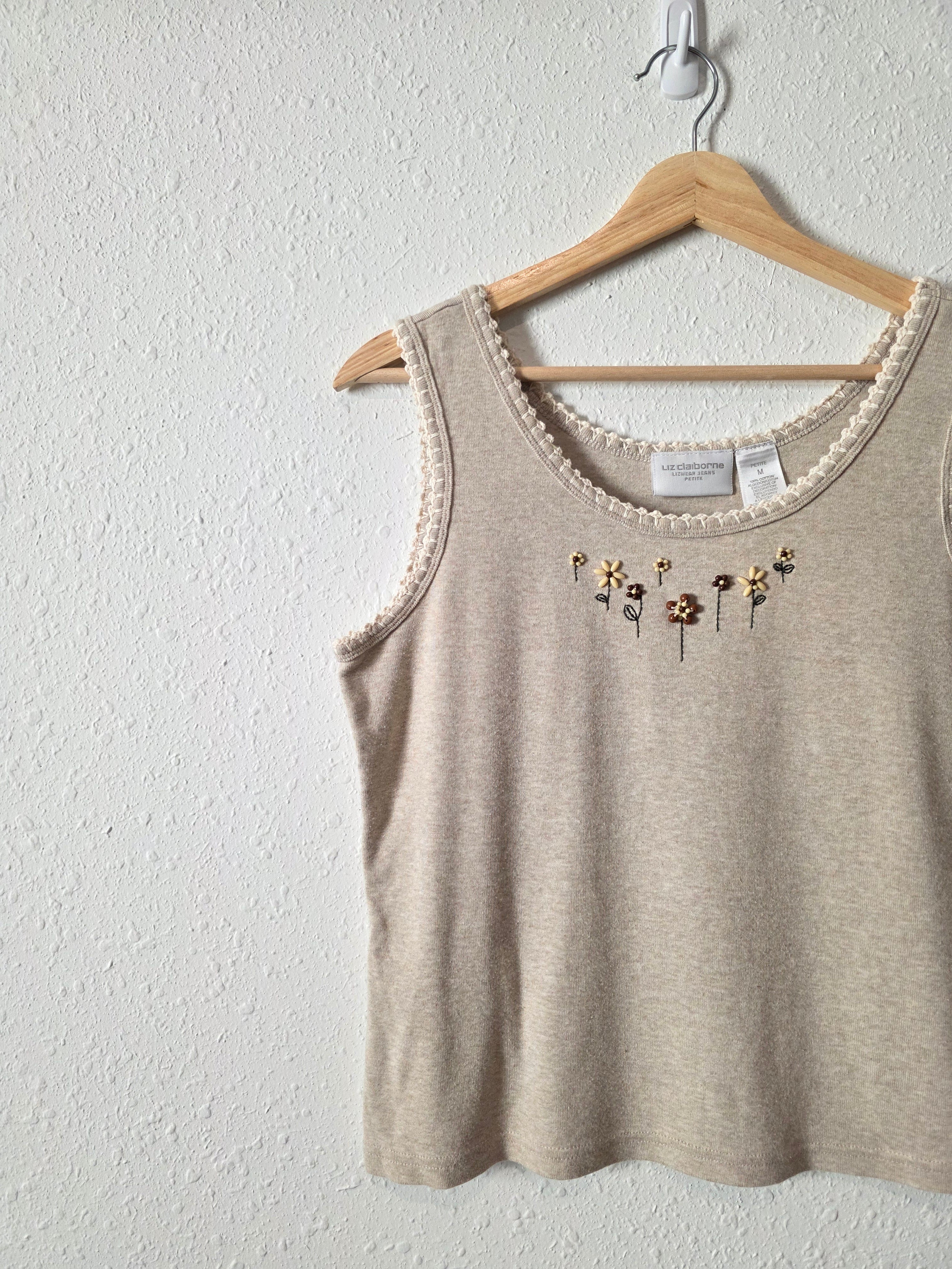 Vintage Floral Beaded Tank (MP)