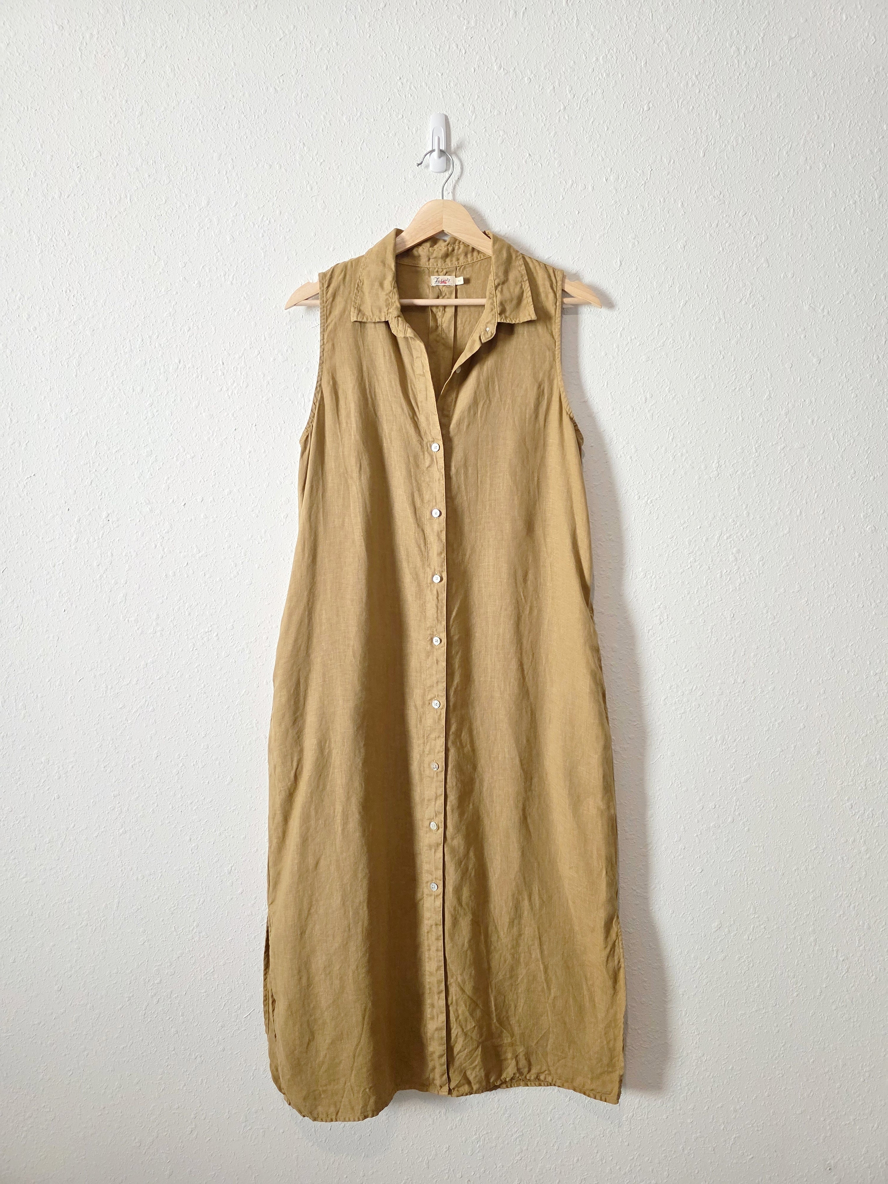 Faherty Linen Midi Dress (M)