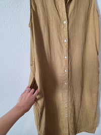 Faherty Linen Midi Dress (M)