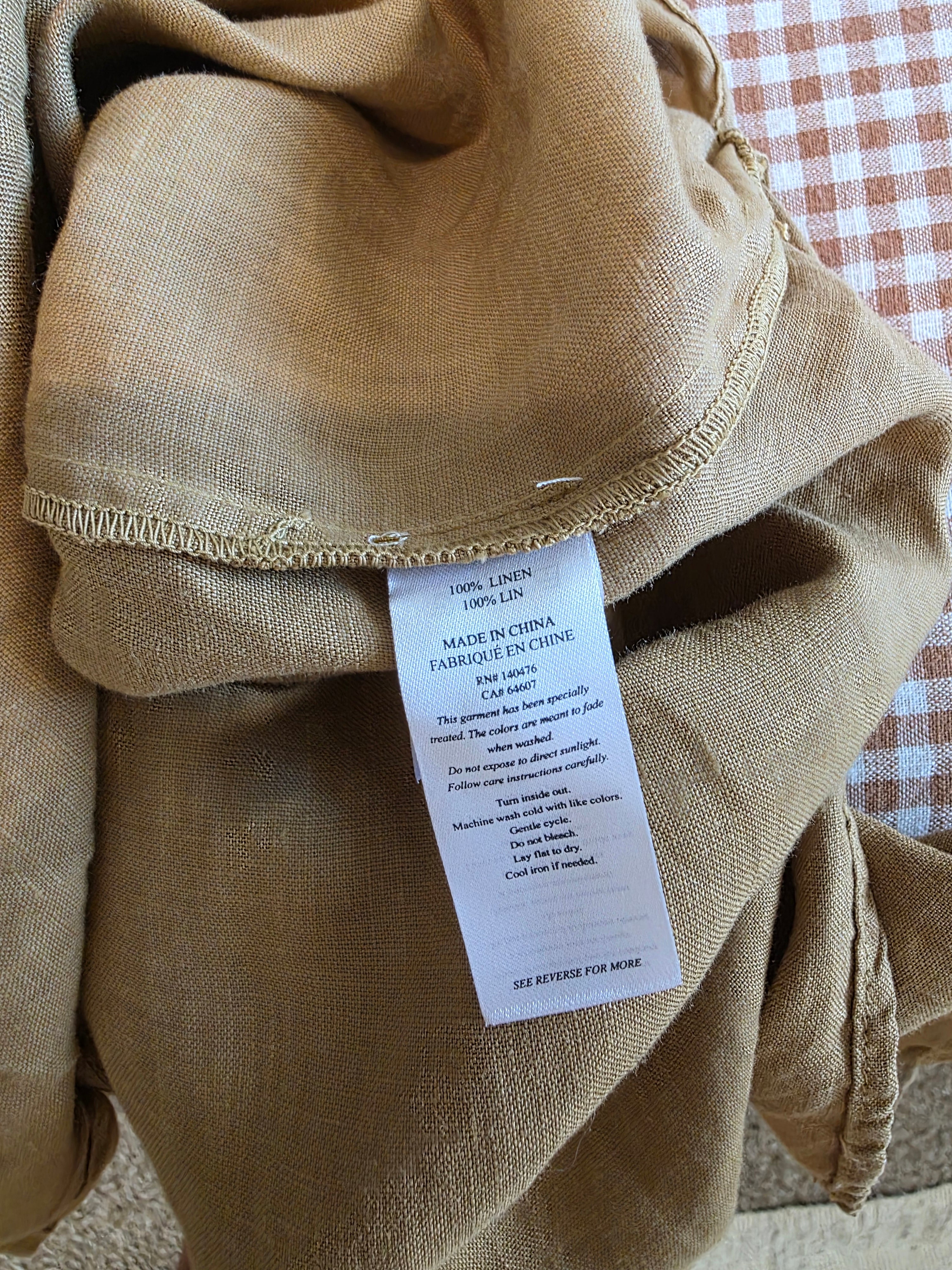 Faherty Linen Midi Dress (M)