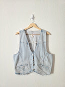 Button Front Denim Vest (XXL)