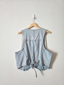 Button Front Denim Vest (XXL)