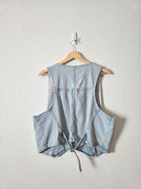 Button Front Denim Vest (XXL)