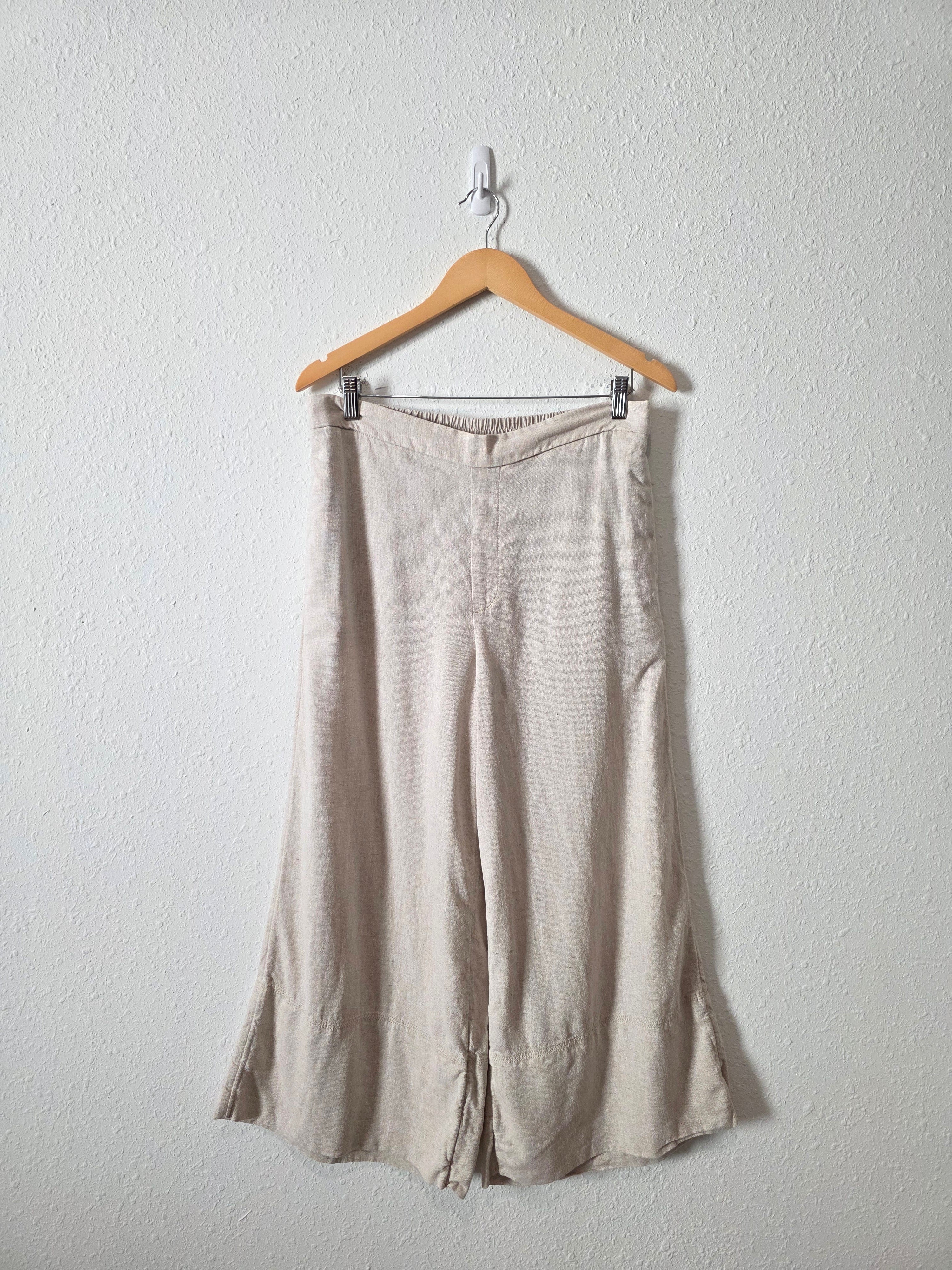 Banana Republic Linen Blend Wide Leg Pants (M)