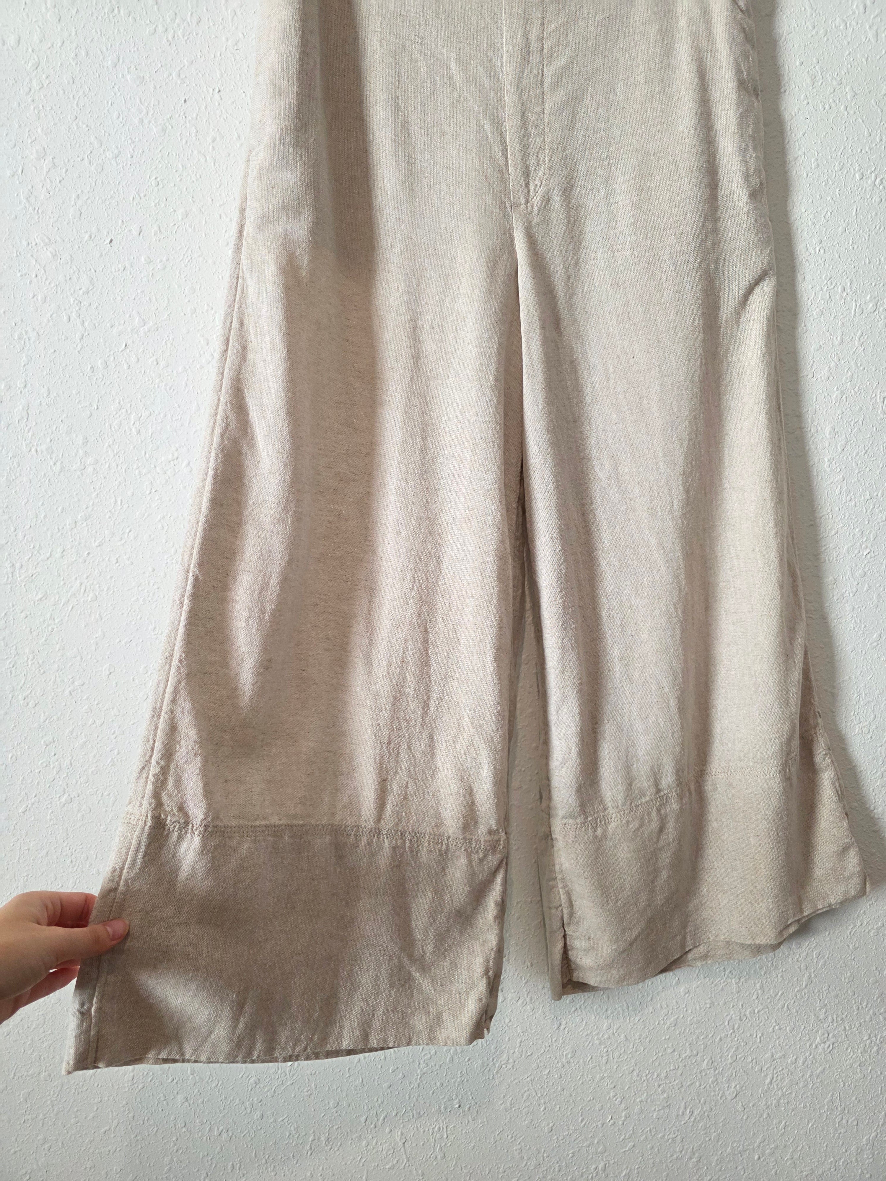 Banana Republic Linen Blend Wide Leg Pants (M)
