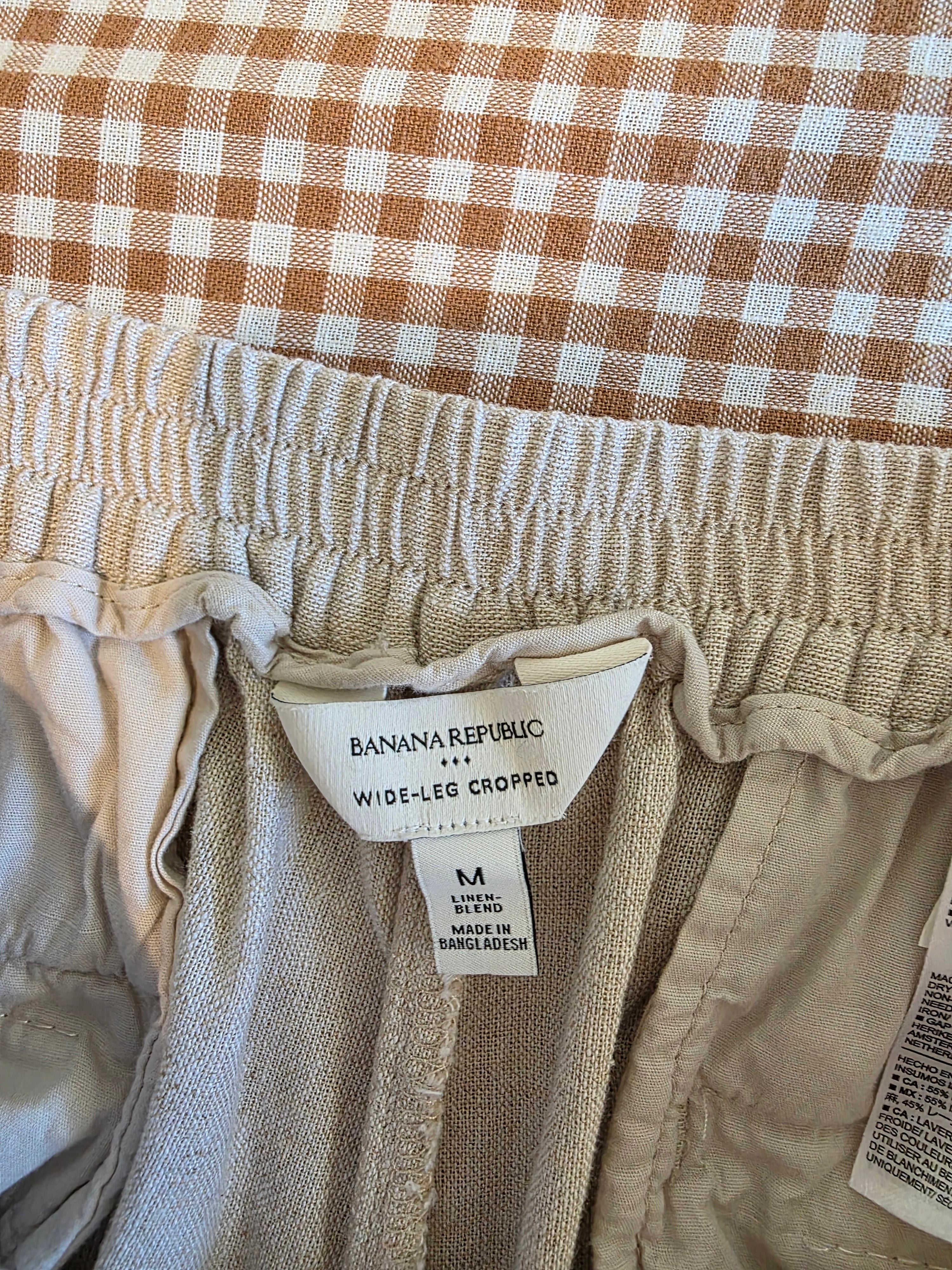 Banana Republic Linen Blend Wide Leg Pants (M)