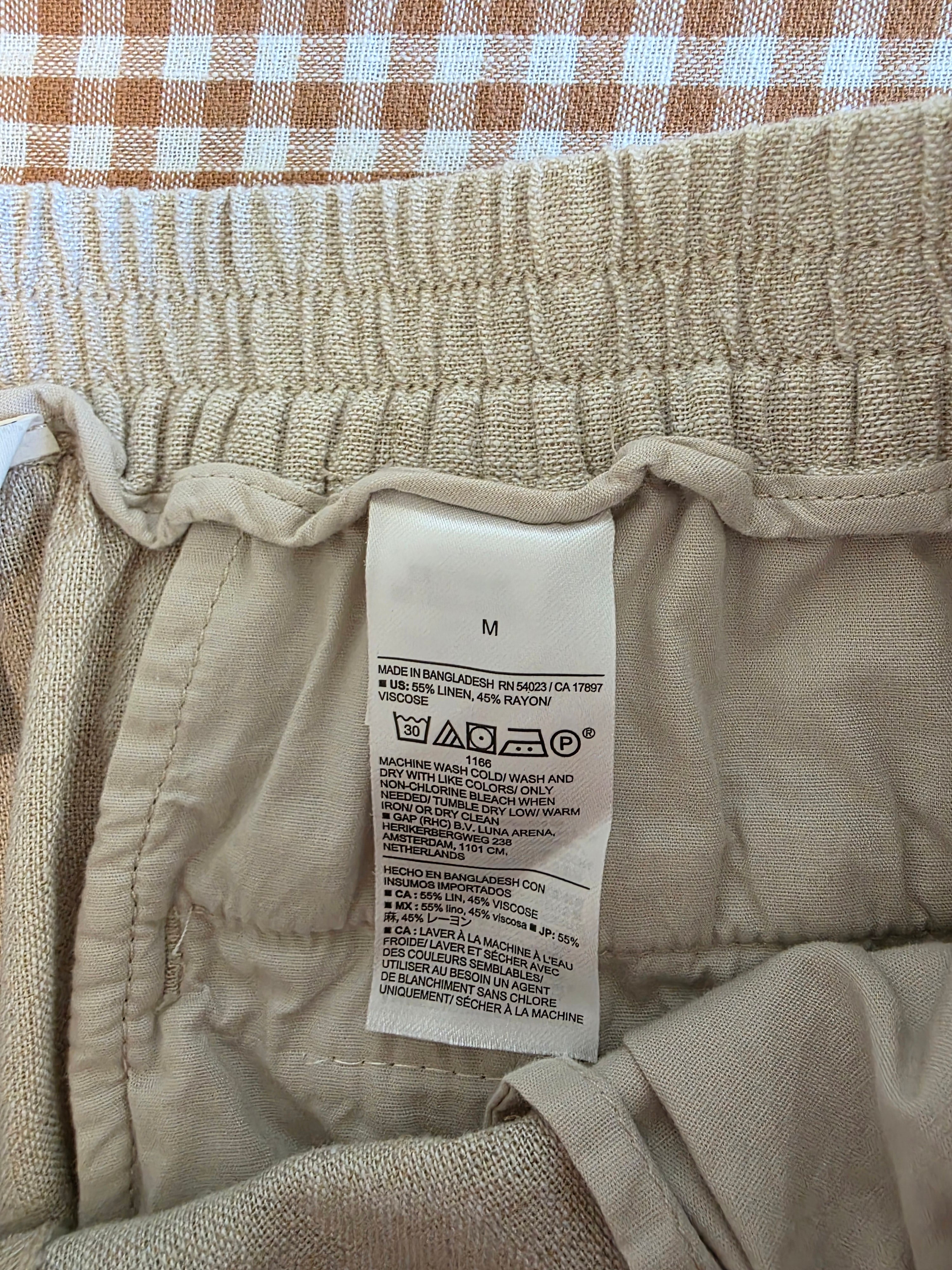 Banana Republic Linen Blend Wide Leg Pants (M)