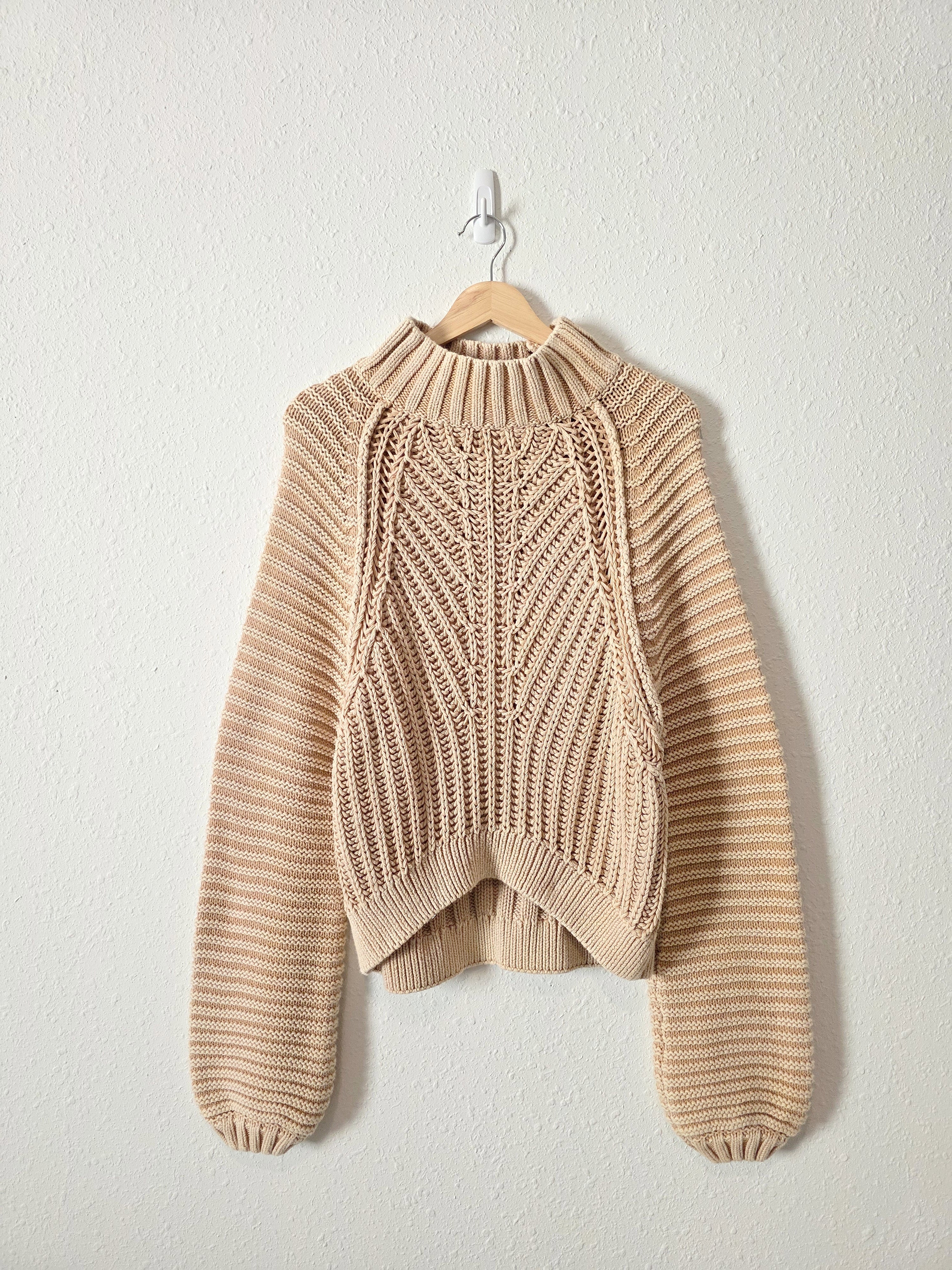 Free People Chunky Mock Neck Sweater (M)