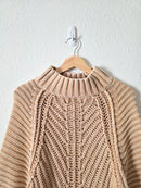 Free People Chunky Mock Neck Sweater (M)