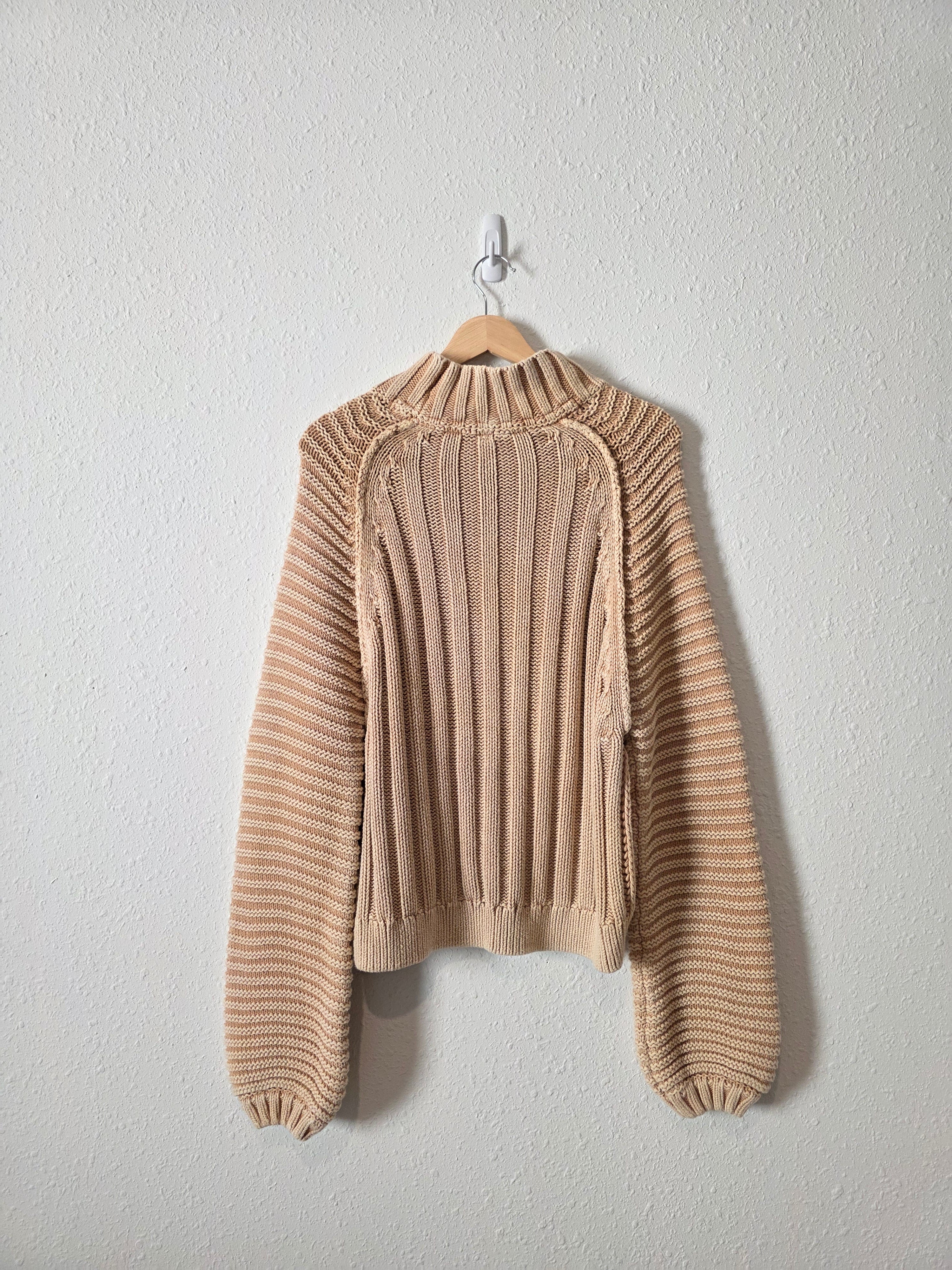 Free People Chunky Mock Neck Sweater (M)