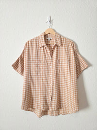 Madewell Gingham Button Up Top (M)
