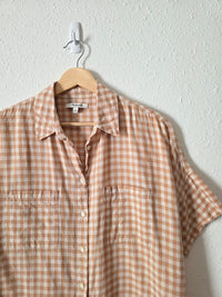 Madewell Gingham Button Up Top (M)