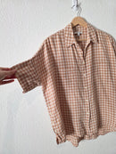 Madewell Gingham Button Up Top (M)