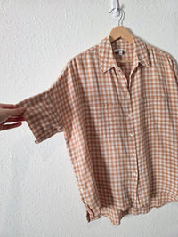Madewell Gingham Button Up Top (M)