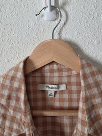Madewell Gingham Button Up Top (M)