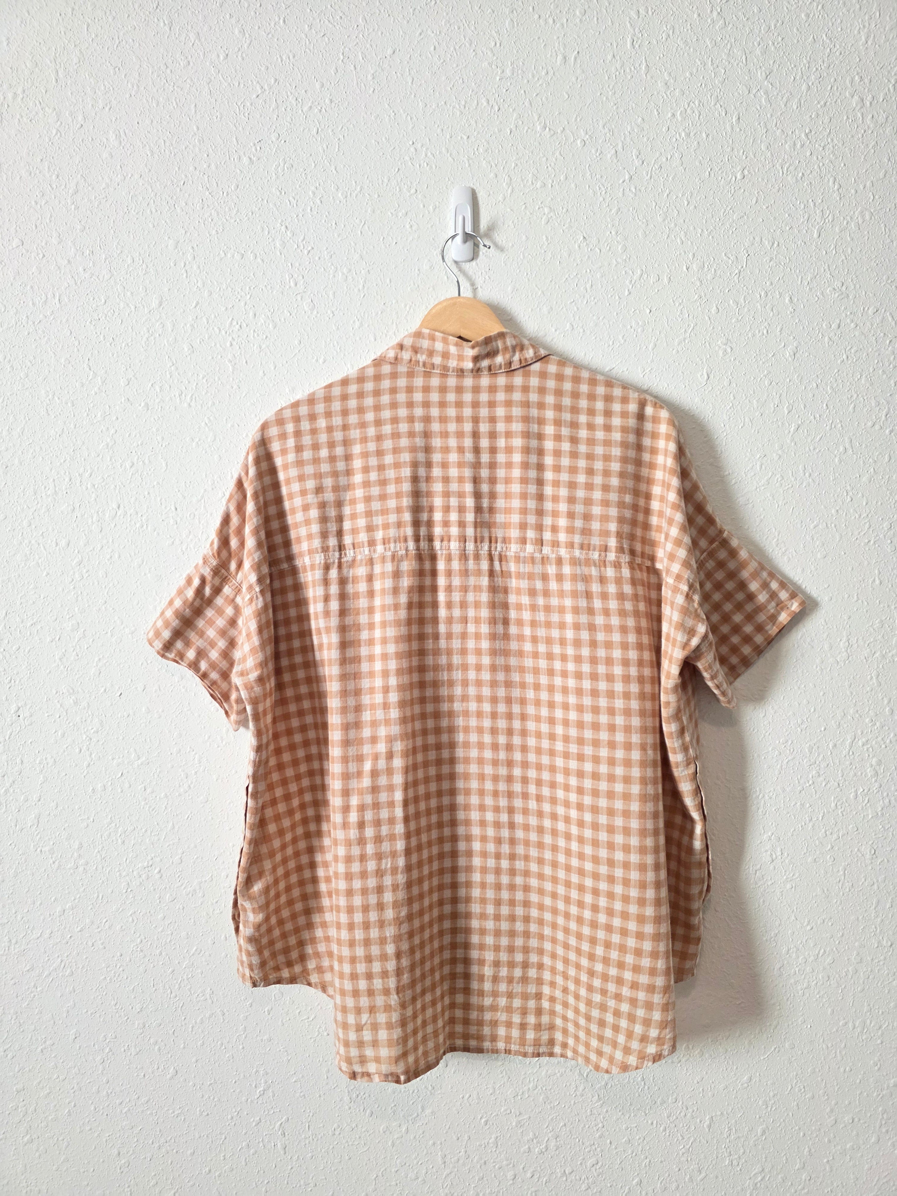 Madewell Gingham Button Up Top (M)