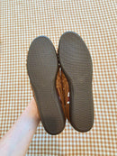 Brown Leather Huarache Flats (9)